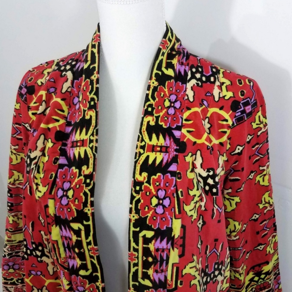 Soft Surroundings Vera Velvet Open Front Jacket - Picture 2 of 7